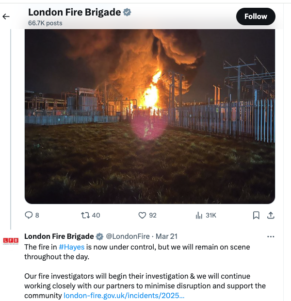 @LondonFire via X.com
