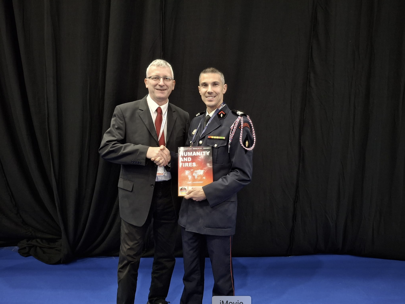 Wilfried Stefic (Director, DERE-CERISC, French, National Fire Officers Academy) – right and Dr. Peter Wagner (Chair, Center for Fire Statistics of CTIF) -left.