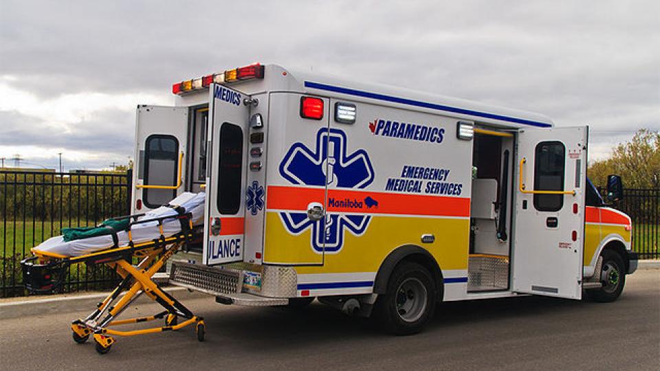  Description	 English: WEMS ambulance with cot Other information 3/4 rear view of typical Manitoba ambulance w/ Stryker Power-PRO™ XT cot Date	9 October 2014 Source	Photoshoot Author	C.bazin