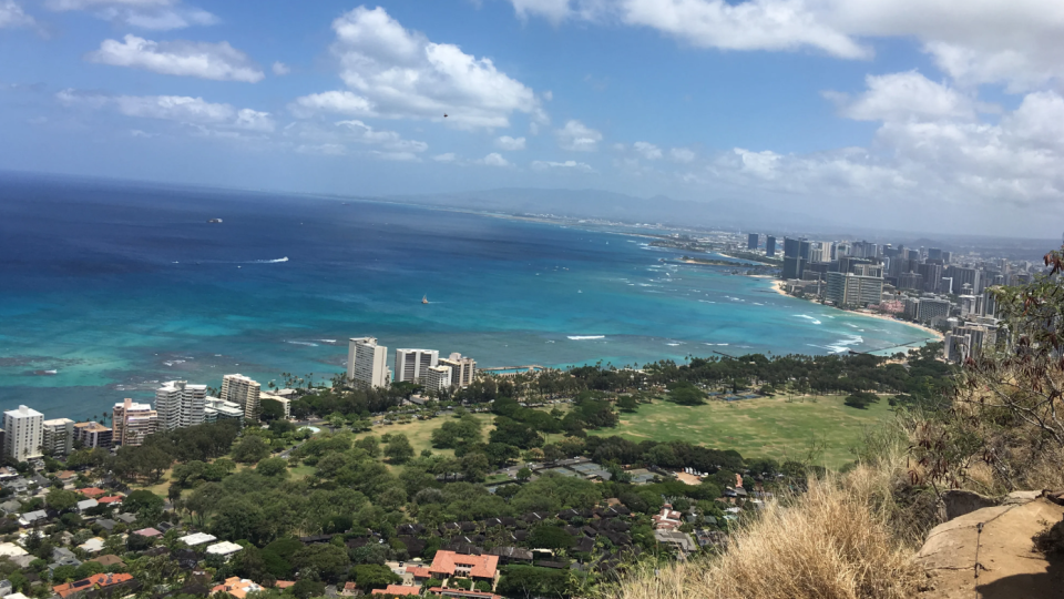 Honolulu is pictured here beside a calm sea in 2017. A JPL technology recently detected and confirmed a tsunami up to 45 minutes prior to detection by tide gauges in Hawaii, and it estimated the speed of the wave to be over 580 miles per hour (260 meters per second) near the coast. NASA/JPL-Caltech