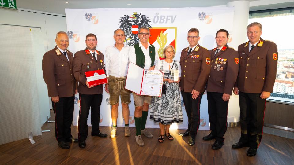 From the Austrian firefighter friendly business awards. Photo by Mathias Seyfert