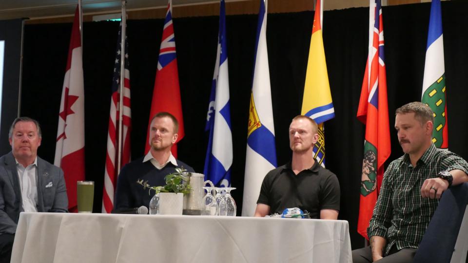 Featured speakers for the panel include:  Fire Chief Bryce Luker of East Hawkesbury    Daniel Sedin, Co-President of Hockey Operations for the Vancouver Canucks    Henrik Sedin, Co-President of Hockey Operations for the Vancouver Canucks    Tim Hinchey, Chief Revenue Officer for the Vancouver Canucks.