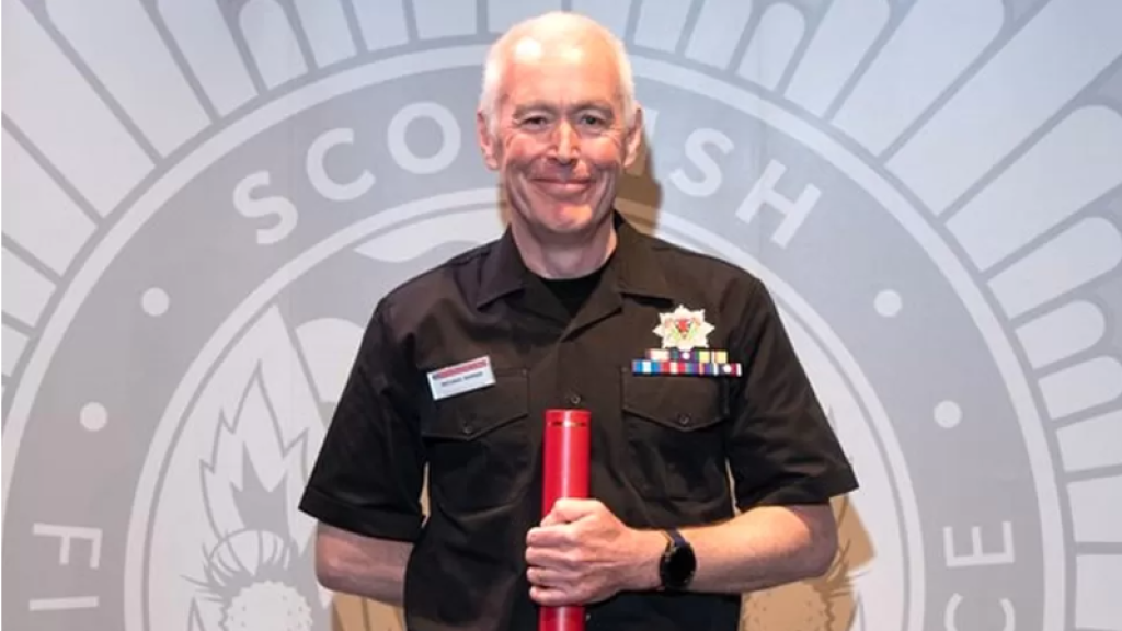 Michael Rimmer, who became a firefighter at age 56. Photo by SFRS