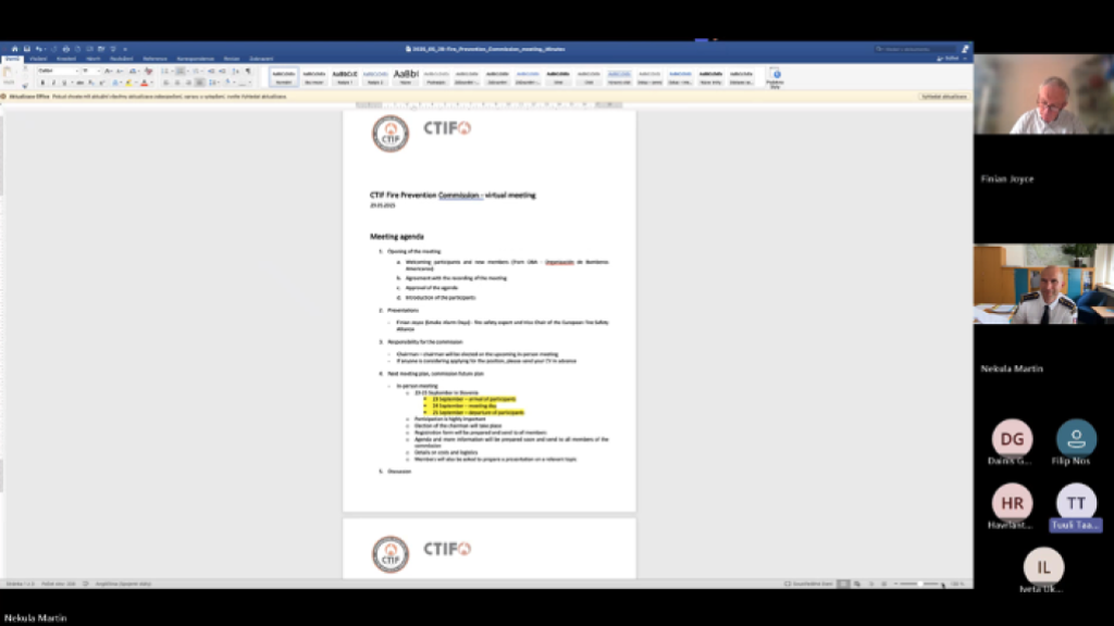 From the Fire Prevention Commission Virtual Meeting in May, 2025