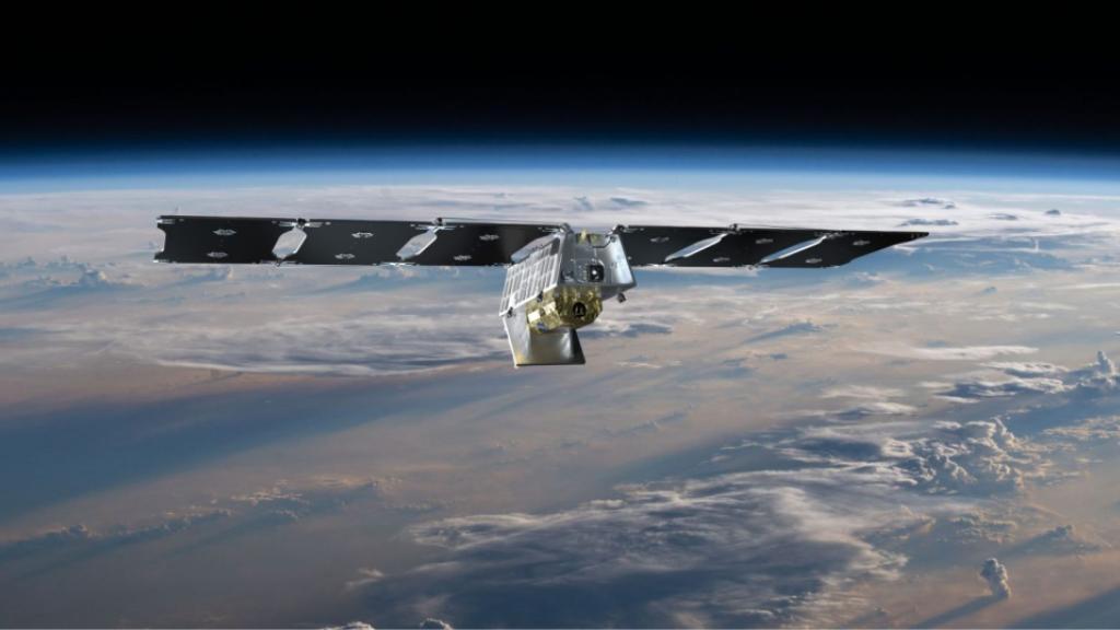  Artist's illustration of a satellite built by Muon Space. Credit: Muon Space