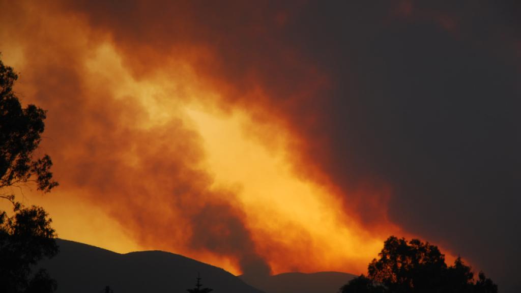 Greek wildfire. https://commons.wikimedia.org/wiki/File:Greece_Forest_Fire_July_25_2007.jpg Creative Commons License. 