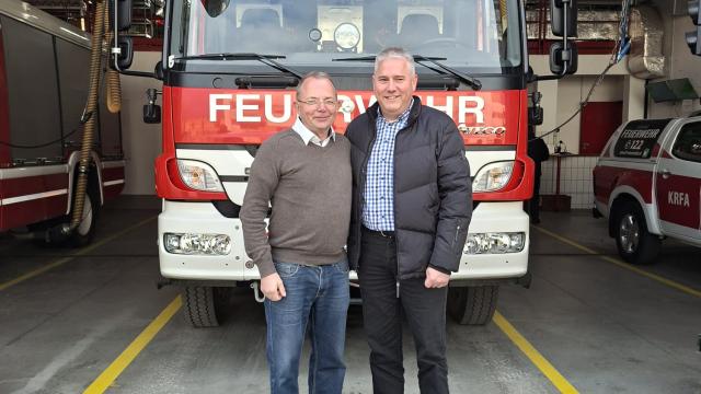 Ludwig Laut (Austria)- left, new international director firefighting competition, and Thomas Reuter (Germany)- right, new chairman of the CTIF international firefighting competition commission.