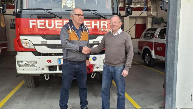 Ex and new director of the international firefighting competition,  Eduard Kammerer and Ludwig Laut