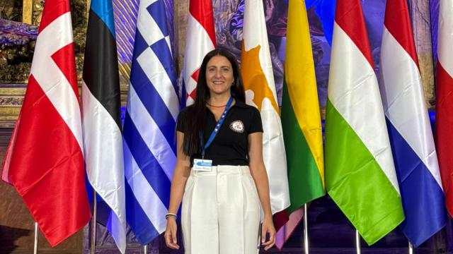 Zisoula Ntasiou, vice president of CTIF presenting at the October 2, 2026 meeting at the European Committee of the Regions (CoR) in Toledo, Spain, on Integrated Wildfire Risk Management.