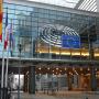 The European parliament building in Brussels. 