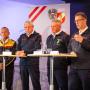 Photo: Matias Seyfert. From left to right: LBD Jakob Unterladstätter, LBD Reinhard Leichtfried, LBD Dietmar Fahrafellner, FPräs Robert Mayer.