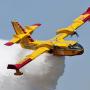 Photo by Maarten Visser · CC BY-SA 2.0 · Wikimedia Commons. The Canadair CL-415 and the De Havilland Canadair DHC-515 are a series of amphibious aircraft built originally by Canadair and subsequently by Bombardier and De Havilland Canada. The CL-415 is based on the Canadair CL-215 and is designed specifically for aerial firefighting, although it can perform various other roles, such as search and rescue and utility transport.